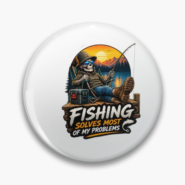Item preview, Fishing Solves Most of My Problems – Funny Fisherman Design designed and sold by Kazektshirt.