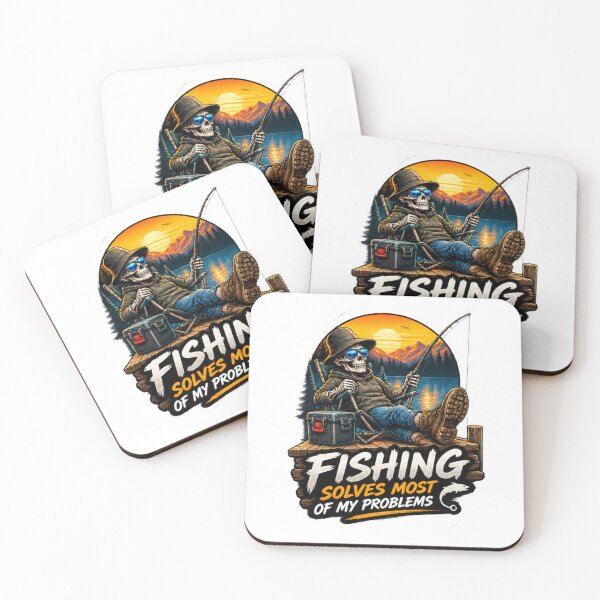 Item preview, Fishing Solves Most of My Problems – Funny Fisherman Design designed and sold by Kazektshirt.