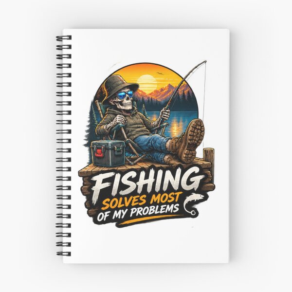 Item preview, Fishing Solves Most of My Problems – Funny Fisherman Design designed and sold by Kazektshirt.
