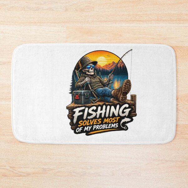 Item preview, Fishing Solves Most of My Problems – Funny Fisherman Design designed and sold by Kazektshirt.
