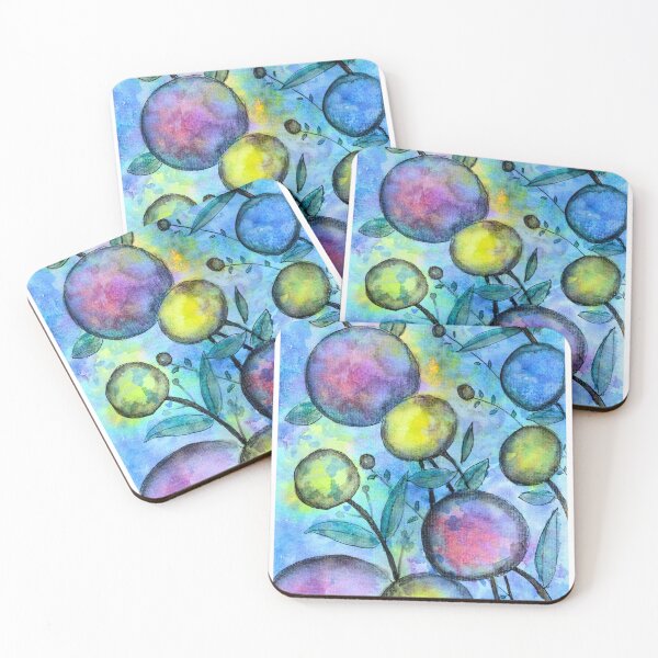 Item preview, Colourful Botanical Watercolour Print, Orchard Wall Art | Chromatic Orchard designed and sold by ArithraStudio.