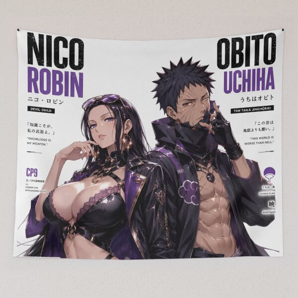 Item preview, Gothic Archaeologist & Masked Shadow Warrior – Purple Anime Fantasy Art designed and sold by Dyan4.