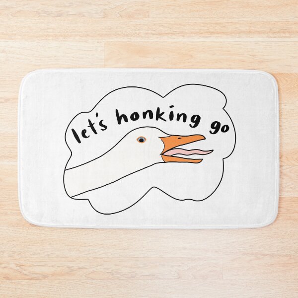 Item preview, White Goose “Let’s honking go”, white designed and sold by Shnuch.
