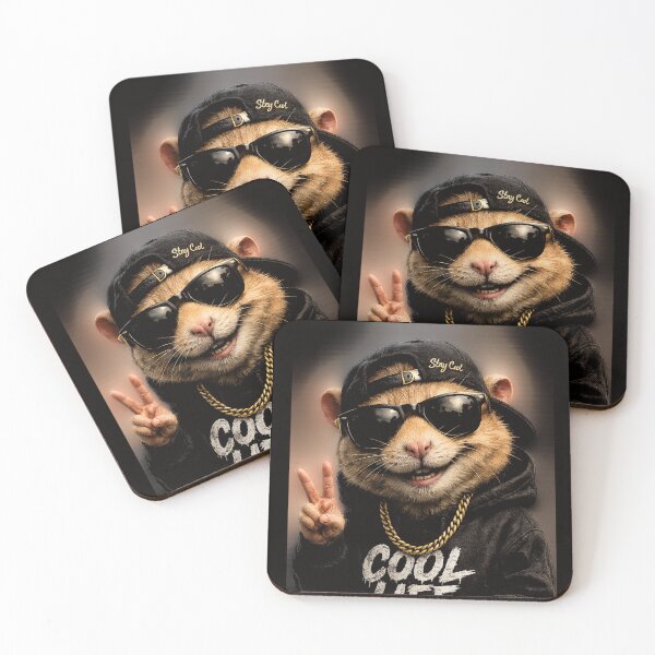 Item preview, Cool Hamster Wearing Sunglasses Gold Chain Rapper Meme designed and sold by MariaPCMaria.