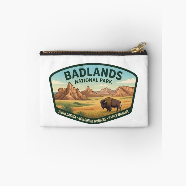 Item preview, Badlands National Park South Dakota Vintage Bison Nature Badge designed and sold by LittleArij.