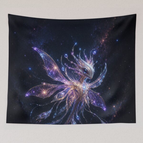 Item preview, Celestial Crystal Phoenix—Cosmic Fantasy designed and sold by ZYVARENNE.