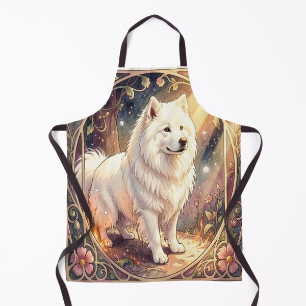 Item preview, Samoyed in Art Nouveau style with elegant Art Nouveau flow designed and sold by FotoworldEdel.