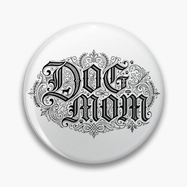 Item preview, Gothic Dog Mom Calligraphy designed and sold by BetweenForms.