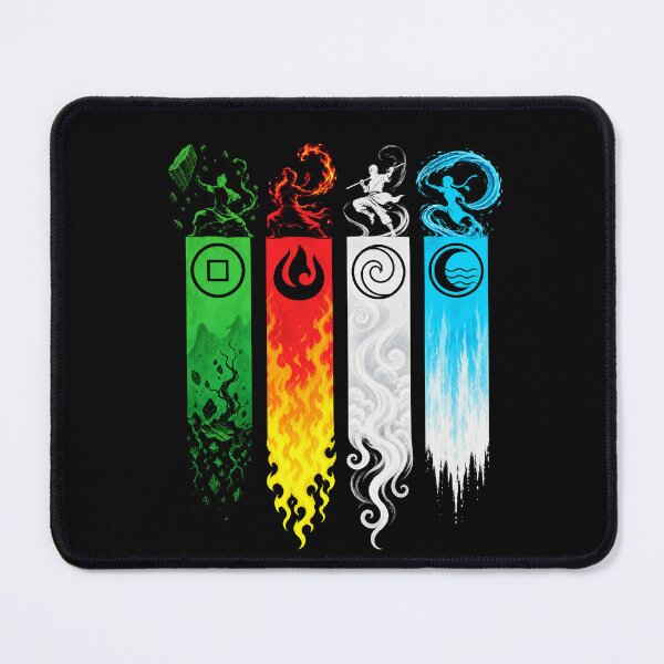 Item preview, Four Elements Master Banners Martial Arts Monk Art designed and sold by lamiarte.