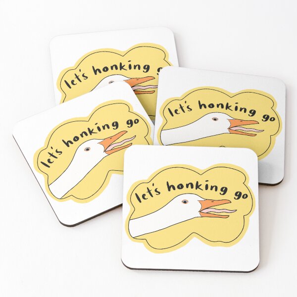 Item preview, Goose “Let’s honking go”, yellow w black text designed and sold by Shnuch.