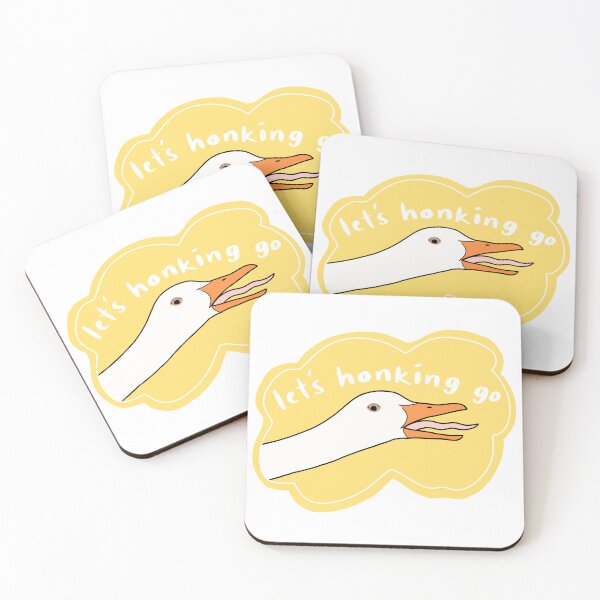 Item preview, Goose “Let’s honking go”, yellow w white text designed and sold by Shnuch.