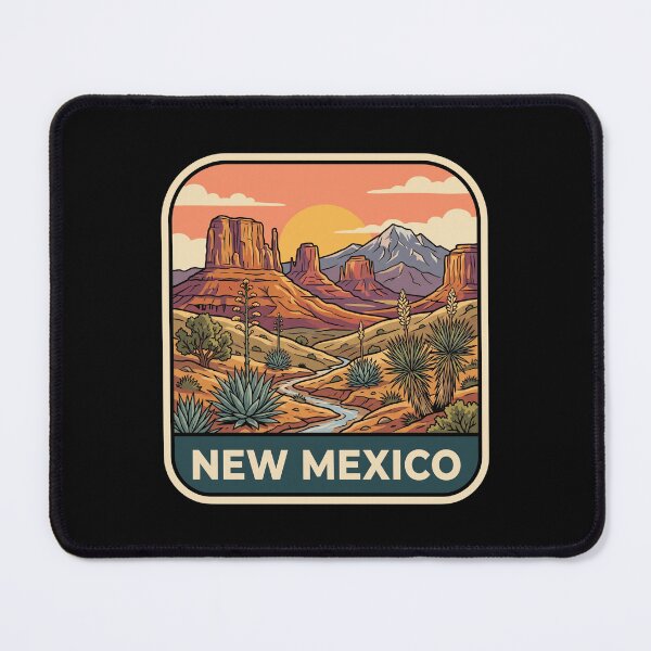 Item preview, Vintage New Mexico Desert Mesa Landscape Travel Art designed and sold by Paper Drip.