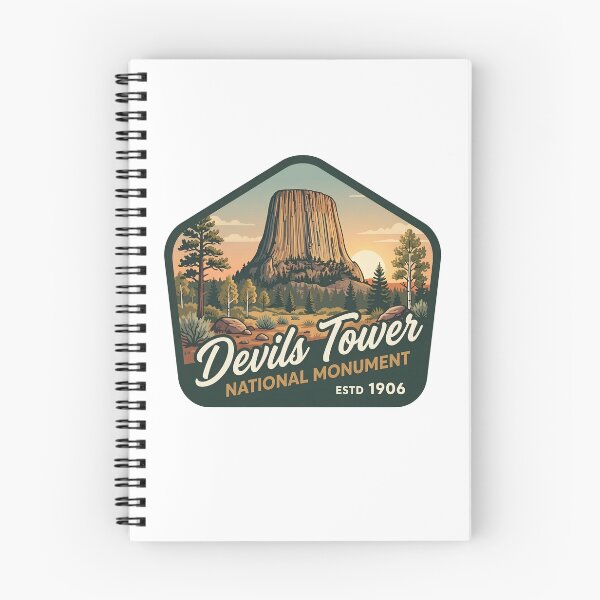 Item preview, Devils Tower National Monument Wyoming Vintage Retro Travel Patch designed and sold by LittleArij.