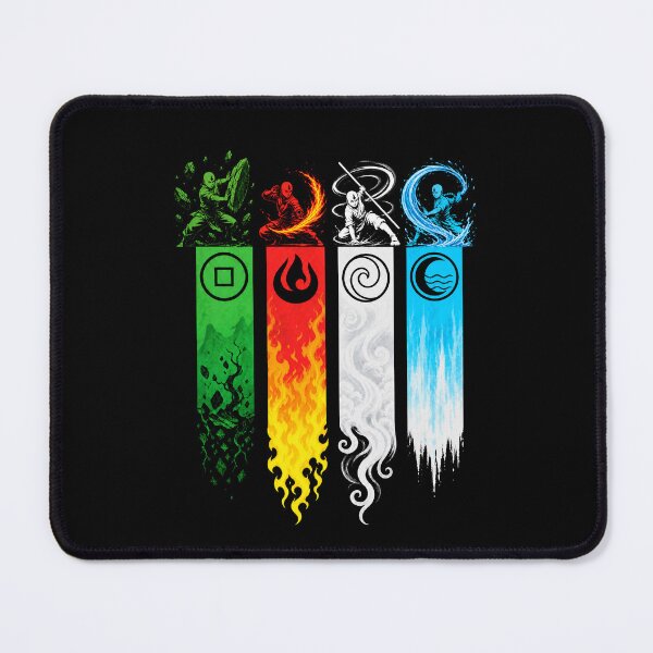Item preview, Four Elements Master Banners Martial Arts Monk Art designed and sold by lamiarte.