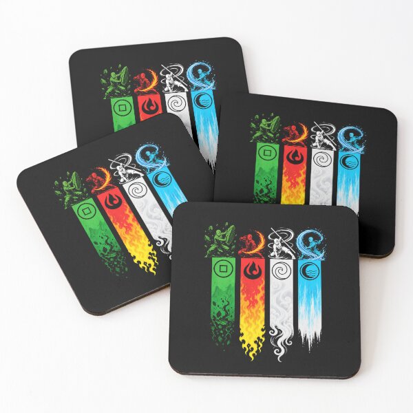 Item preview, Four Elements Master Banners Martial Arts Monk Art designed and sold by lamiarte.