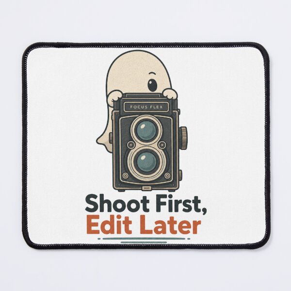 Item preview, Shoot First Edit Later Shirt, Comfort Colors® Ghost Camera Tee, Funny Halloween Photographer Graphic designed and sold by TshirtsLabs.