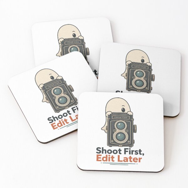 Item preview, Shoot First Edit Later Shirt, Comfort Colors® Ghost Camera Tee, Funny Halloween Photographer Graphic designed and sold by TshirtsLabs.