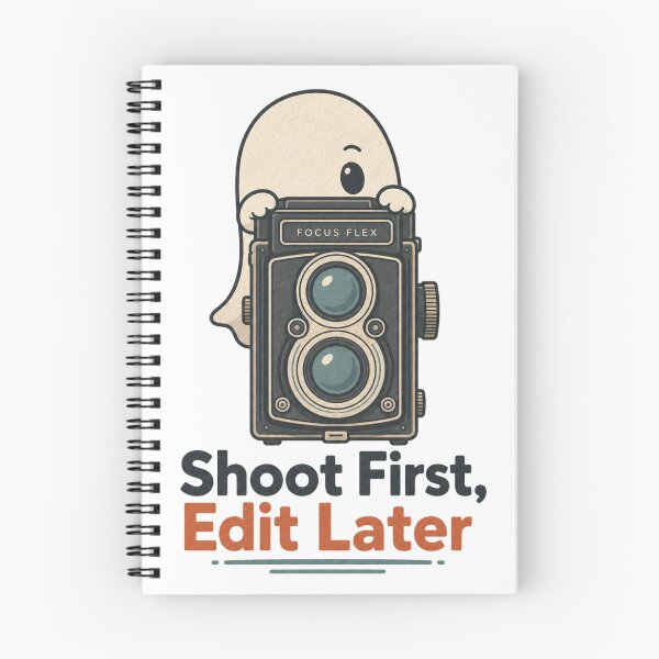 Item preview, Shoot First Edit Later Shirt, Comfort Colors® Ghost Camera Tee, Funny Halloween Photographer Graphic designed and sold by TshirtsLabs.