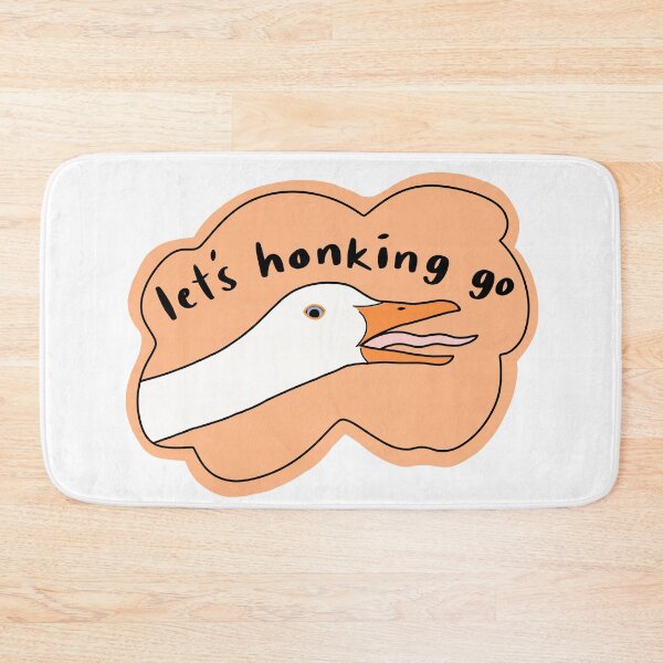 Item preview, Goose “Let’s honking go”, peach w black text designed and sold by Shnuch.