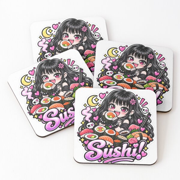 Item preview, Goth Food Gremlin Loves Sushi designed and sold by AnnekeJordaan.
