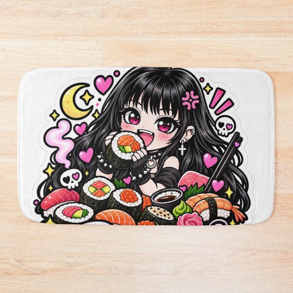 Item preview, Goth Food Gremlin Loves Sushi designed and sold by AnnekeJordaan.
