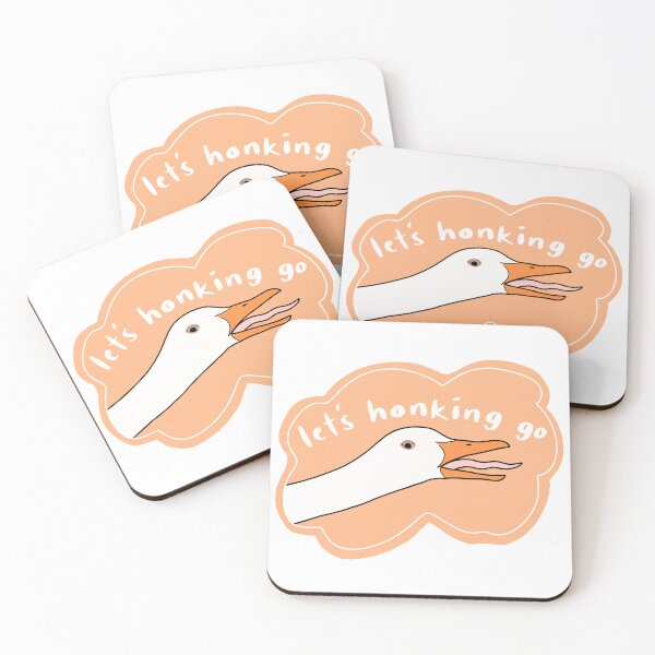 Item preview, Goose “Let’s honking go”, peach w white text designed and sold by Shnuch.