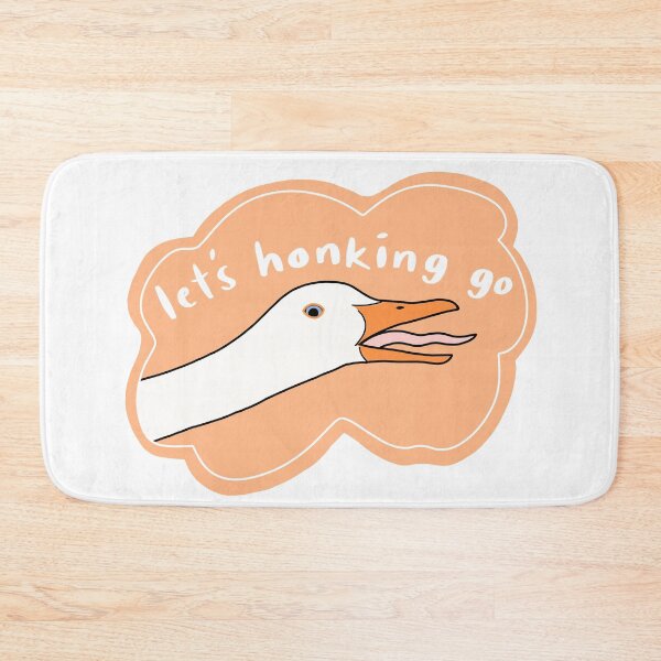Item preview, Goose “Let’s honking go”, peach w white text designed and sold by Shnuch.