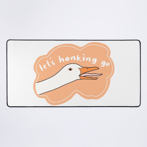Item preview, Goose “Let’s honking go”, peach w white text designed and sold by Shnuch.