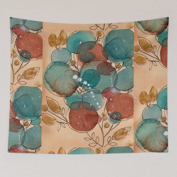 Item preview, Botanical Abstract Watercolour Print, Fruit Wall Art | Unfamiliar Fruit designed and sold by ArithraStudio.