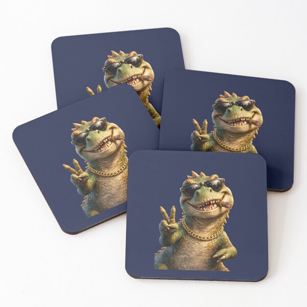 Item preview, Cool Dinosaur Wearing Sunglasses Cigar Gold Chain Meme designed and sold by Funnygiftsstudio .