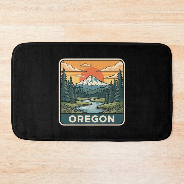 Item preview, Vintage Oregon Mount Hood Alpine River Travel Badge designed and sold by Paper Drip.