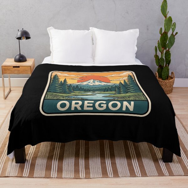 Item preview, Vintage Oregon Mount Hood Alpine River Travel Badge designed and sold by Paper Drip.