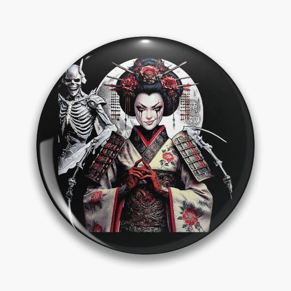 Item preview, Evil Geisha Scythe Skeleton Kanji designed and sold by Voodoo Store Paranormal Collections.