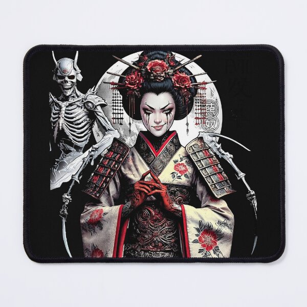 Item preview, Evil Geisha Scythe Skeleton Kanji designed and sold by Voodoo Store Paranormal Collections.