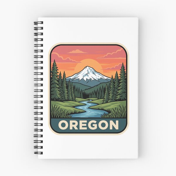 Item preview, Vintage Oregon Mount Hood Alpine River Travel Badge designed and sold by Paper Drip.