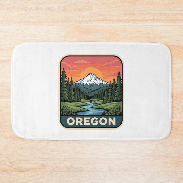 Item preview, Vintage Oregon Mount Hood Alpine River Travel Badge designed and sold by Paper Drip.