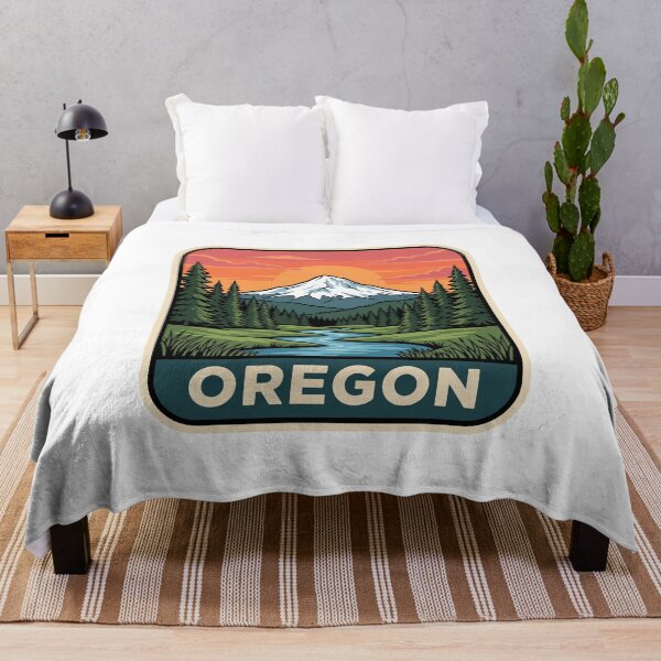 Item preview, Vintage Oregon Mount Hood Alpine River Travel Badge designed and sold by Paper Drip.