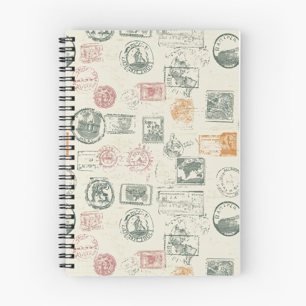 Item preview, Vintage Travel and Passport Stamp Pattern designed and sold by naturalplanners.