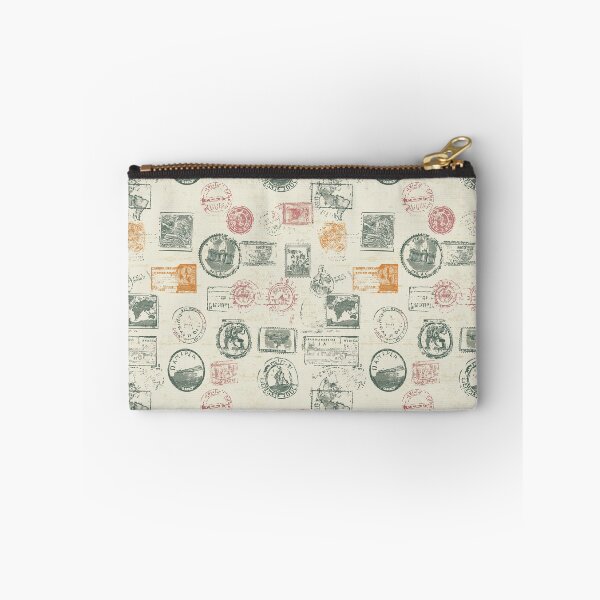 Item preview, Vintage Travel and Passport Stamp Pattern designed and sold by naturalplanners.