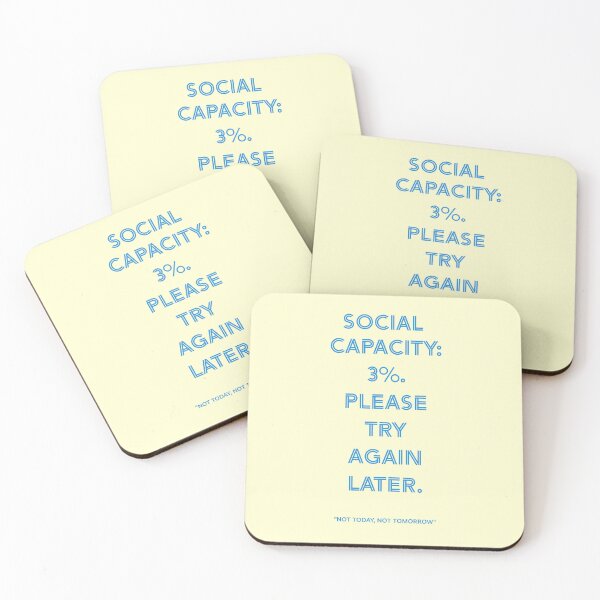 Item preview, Social Capacity 3 Percent Funny Typography designed and sold by nocontextdept.