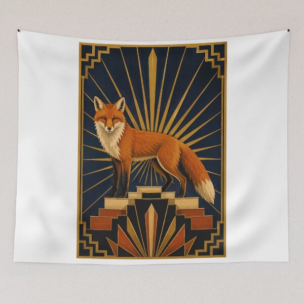 Artikelvorschau, Art-Deco-Fuchs-Golden-Sonnenstrahl-Panel entworfen und verkauft von kuradoshanon.