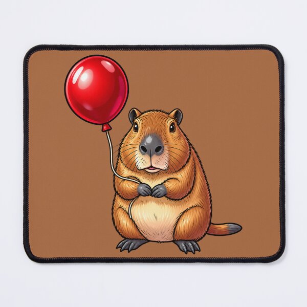 Item preview, Cute Capybara with Red Balloon designed and sold by Hari Arts.