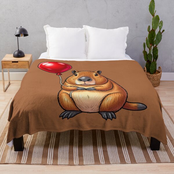Item preview, Cute Capybara with Red Balloon designed and sold by Hari Arts.