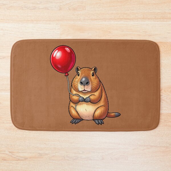 Item preview, Cute Capybara with Red Balloon designed and sold by Hari Arts.