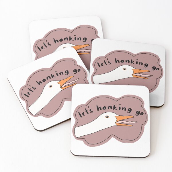 Item preview, Goose “Let’s honking go”, dusty dark pink w black text designed and sold by Shnuch.