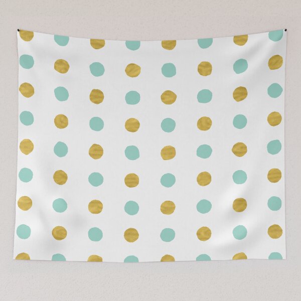 Item preview, Circular Dalmatian Spots - Sea Foam & Gold Foil #622 designed and sold by Natural Collective.