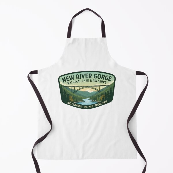 Item preview, New River Gorge National Park West Virginia Retro Bridge Badge designed and sold by LittleArij.