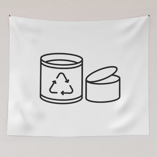 Item preview, Recyclable Cans Recycling Line Icon designed and sold by VectorForge Studio.