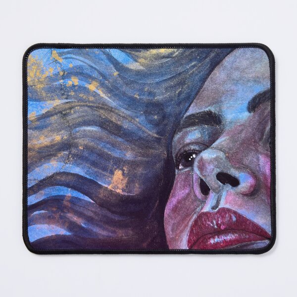 Item preview, Blue Watercolour Woman Portrait, Figurative Art | Where the Wind Carries Me designed and sold by ArithraStudio.