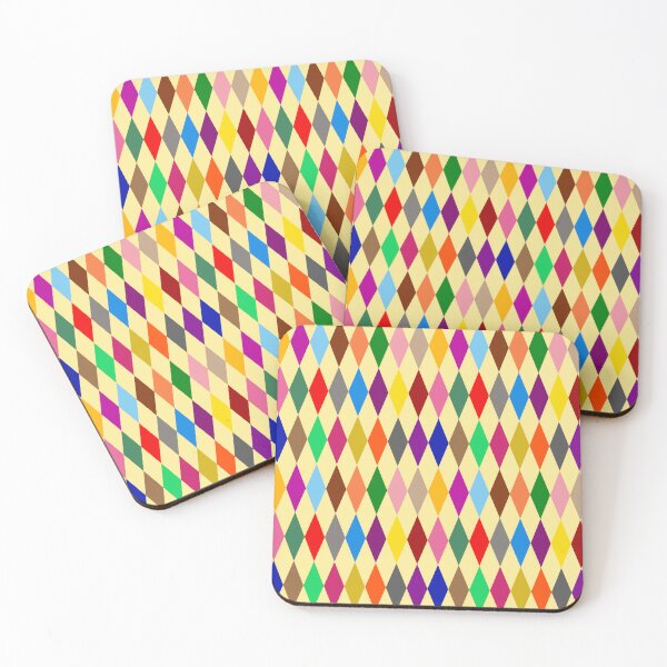 Item preview, Colorful Harlequin Diamonds Design Yellow  designed and sold by PatternTitan.